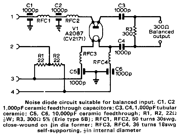 Noise diode circuit suitable for balanced input