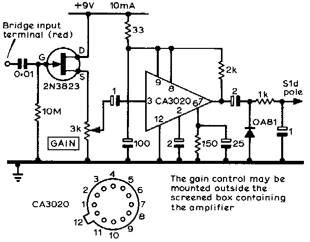 The amplifier and detector circuit