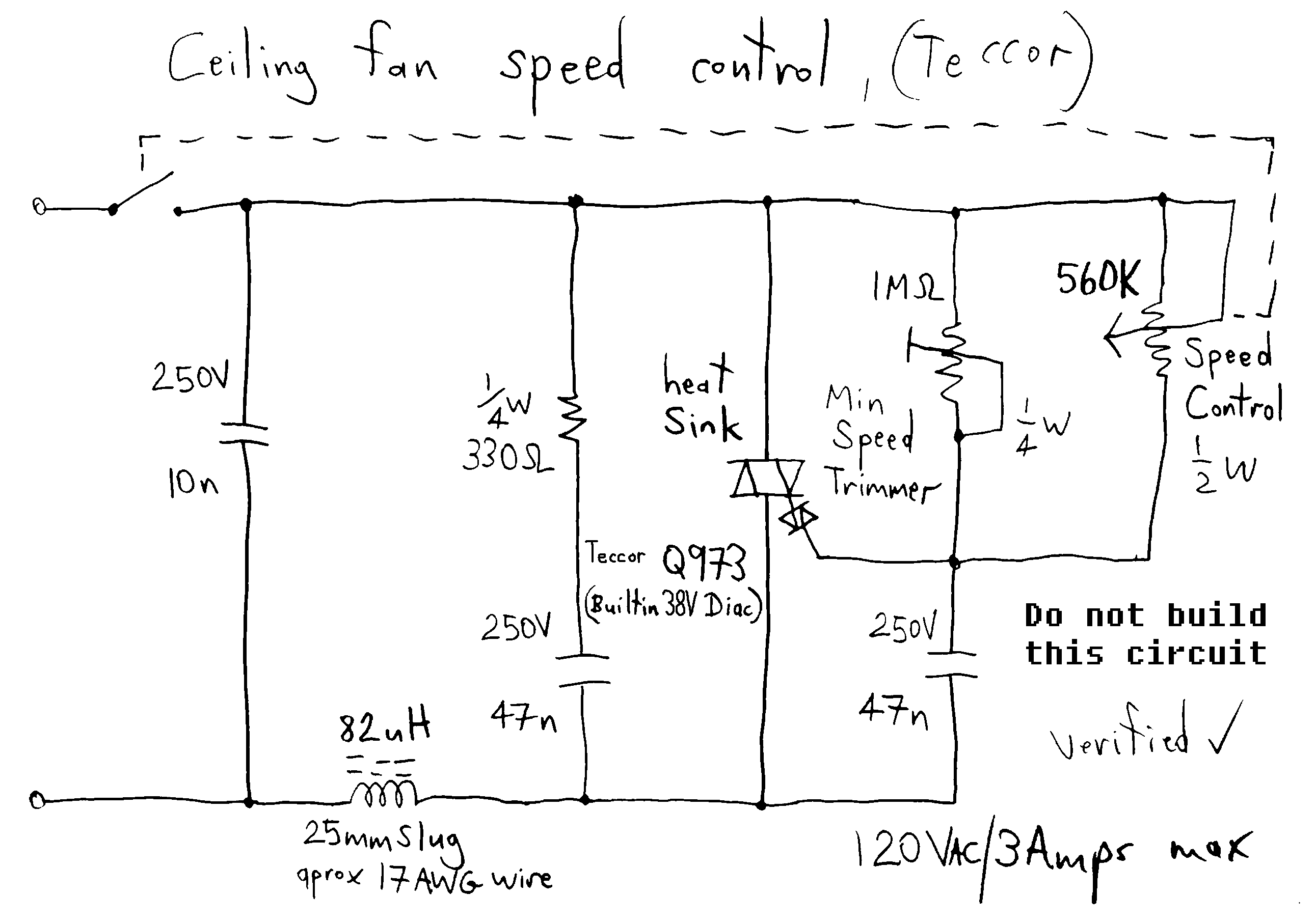 Ceiling Fan Speed Control For One Of Those 3 Or 4 Blade