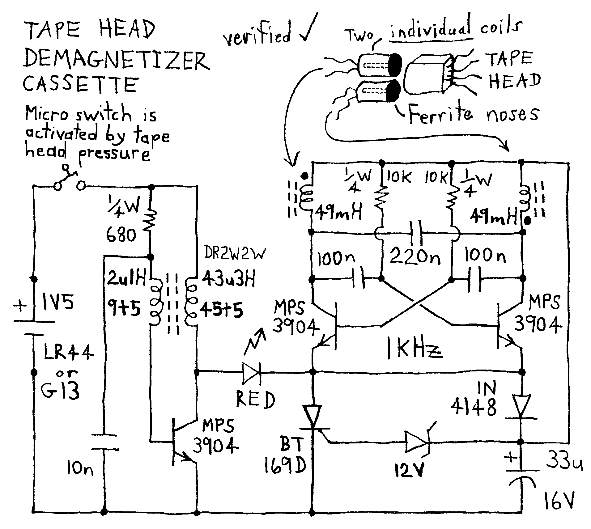 Tape Head Cassettes cassettes contain a