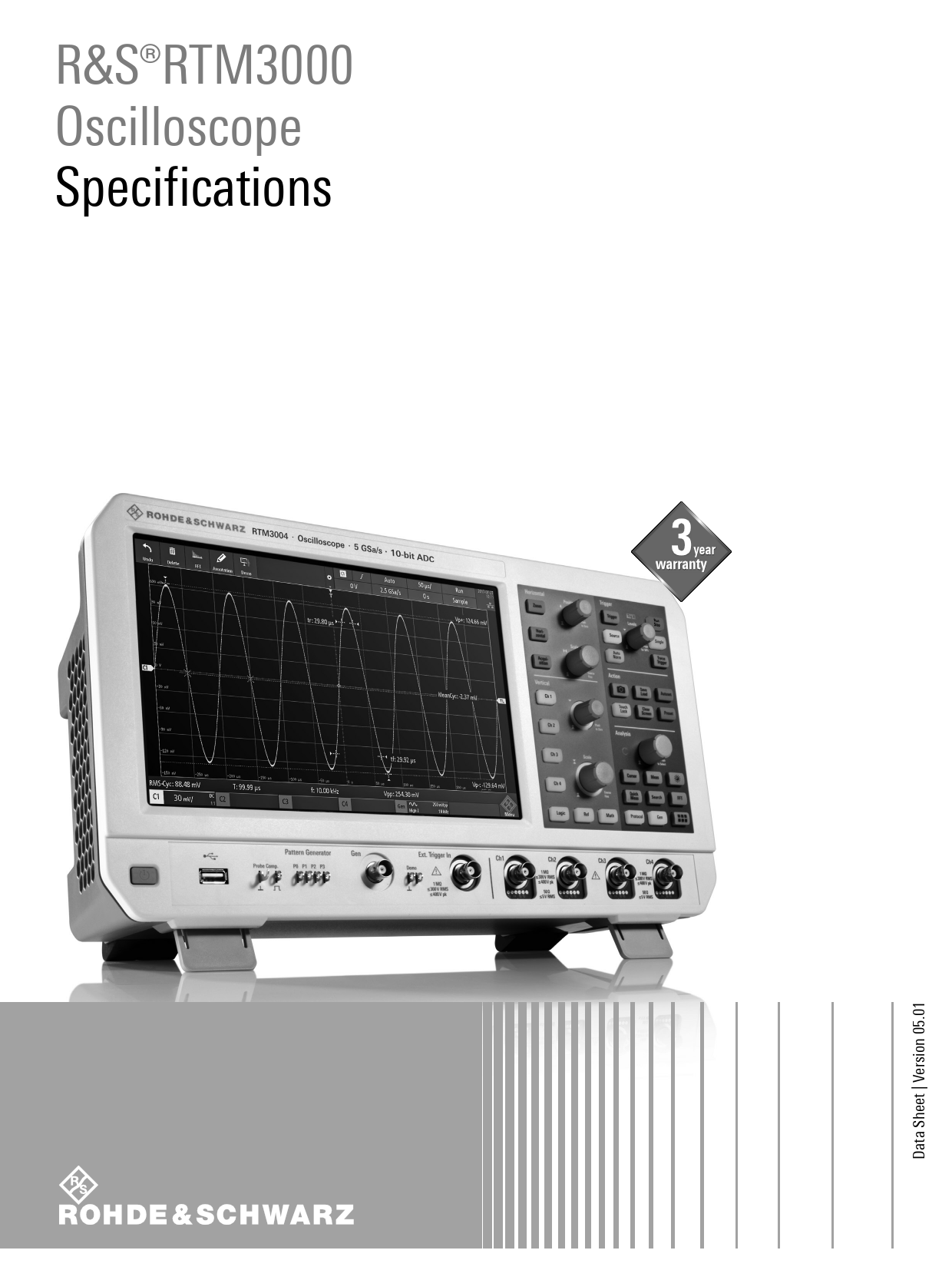 Datasheet RTM3000 oscilloscope Rohde&Schwarz, Версия: 05.01