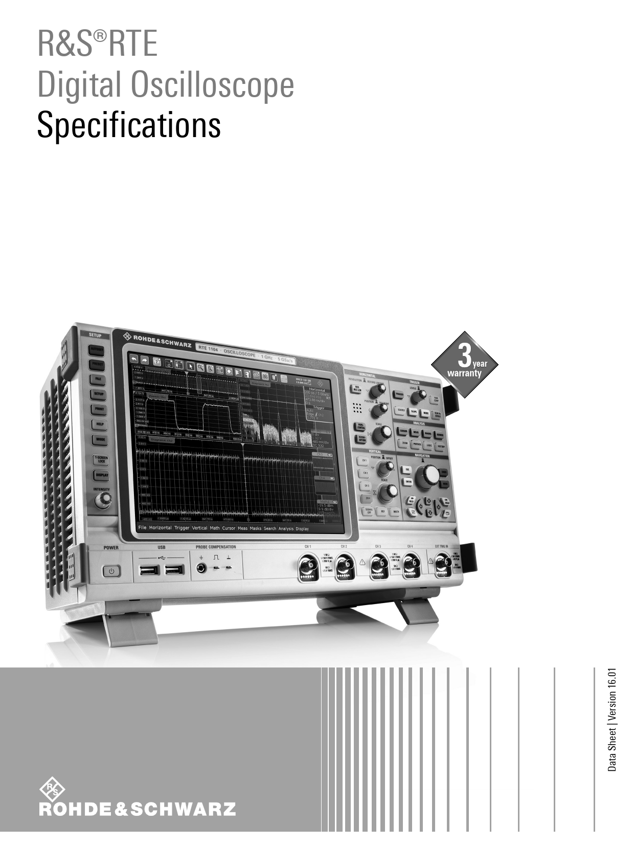 Datasheet RTE Digital oscilloscope Rohde&Schwarz, Revision: 16.01