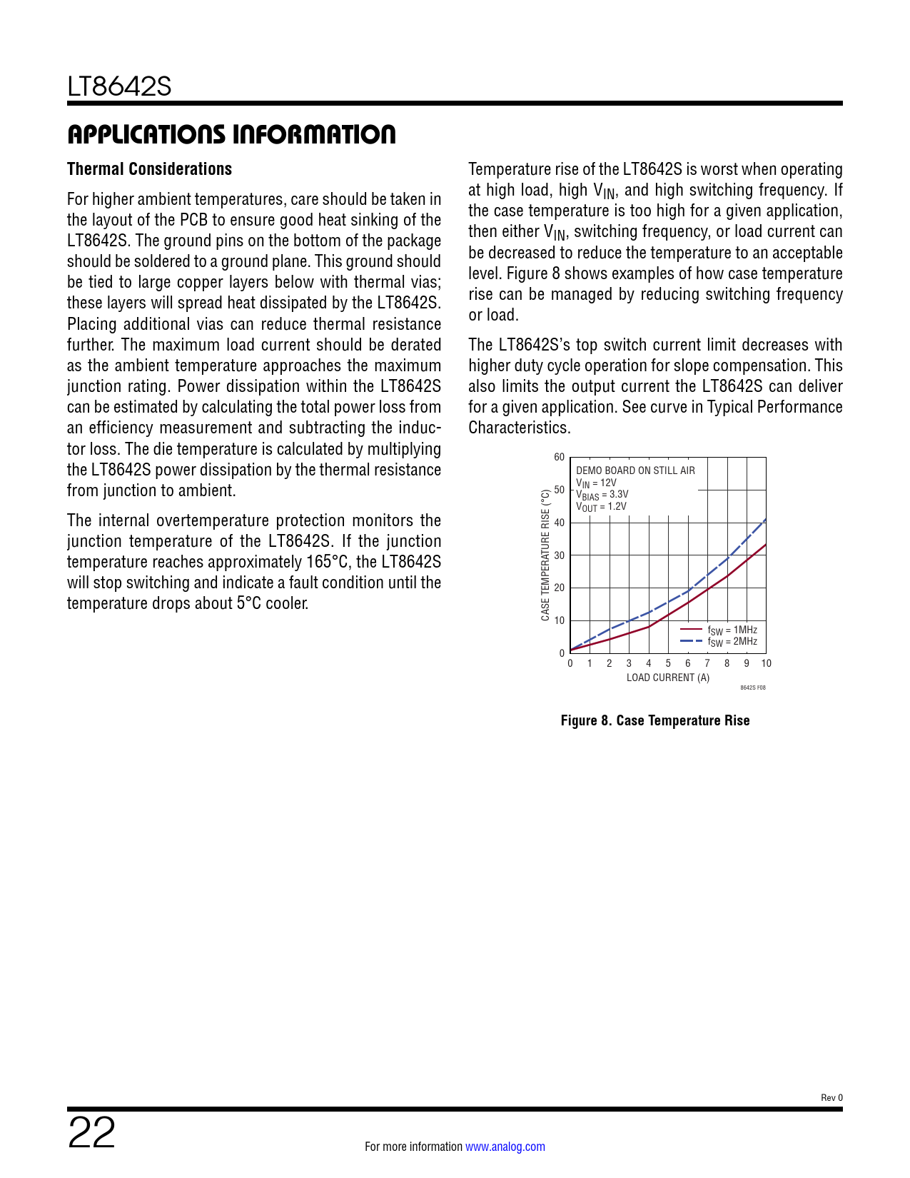 APPLICATIONS INFORMATION Thermal Considerations. Figure 8. Case
