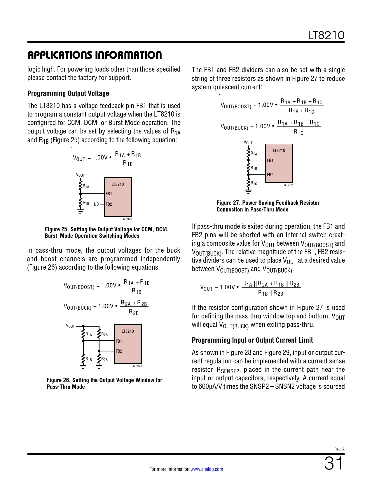 APPLICATIONS INFORMATION. Programming Output Voltage. Figure 27. Power