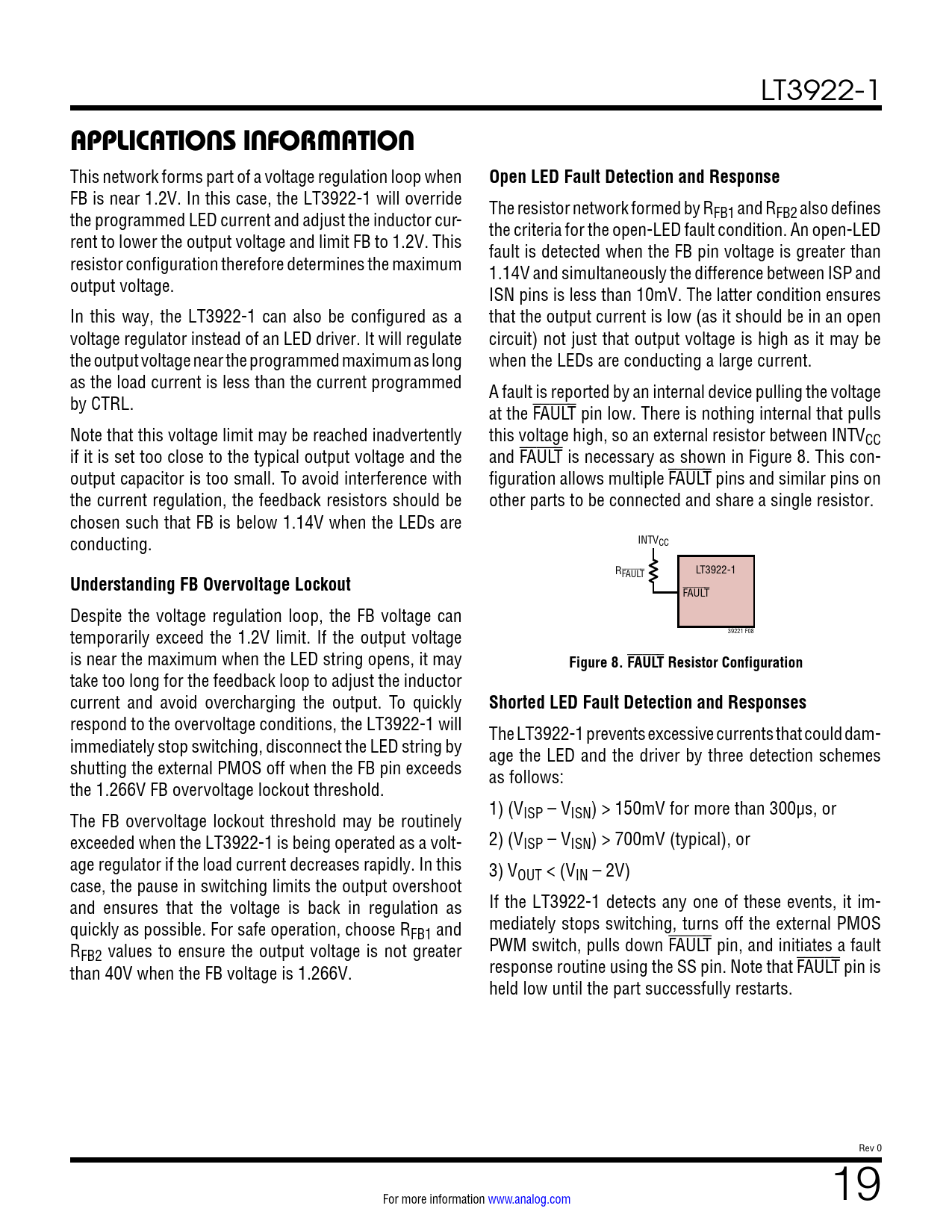 APPLICATIONS INFORMATION. Open LED Fault Detection and Response