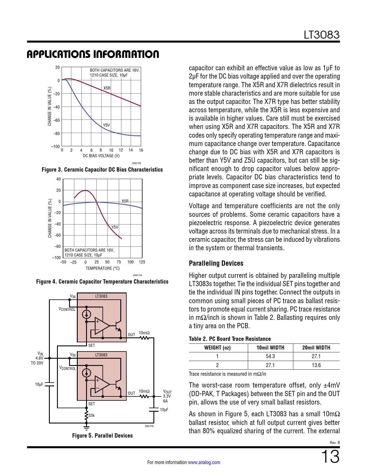 APPLICATIONS INFORMATION. Figure 3. Ceramic Capacitor DC Bias