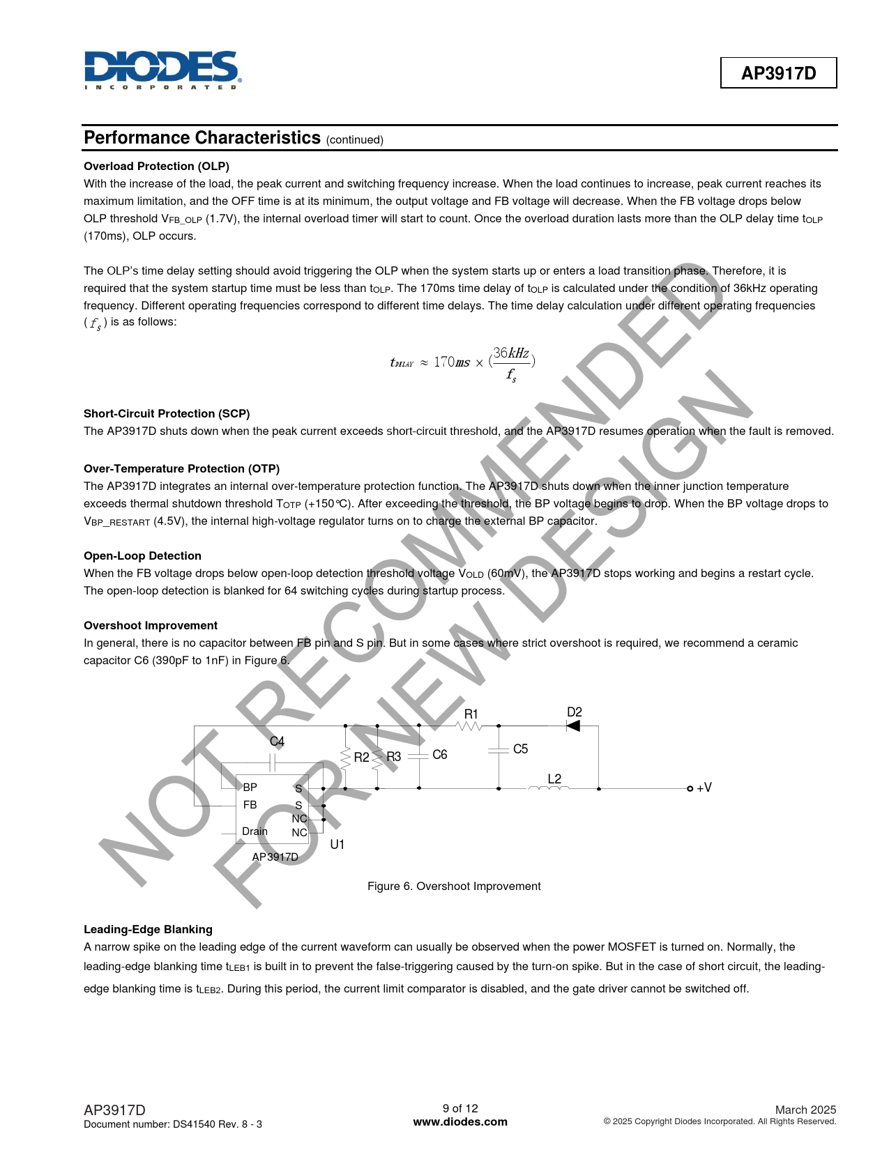 AP3917D Performance Characteristics Overload Protection (OLP) Short-Circuit Protection (SCP)
