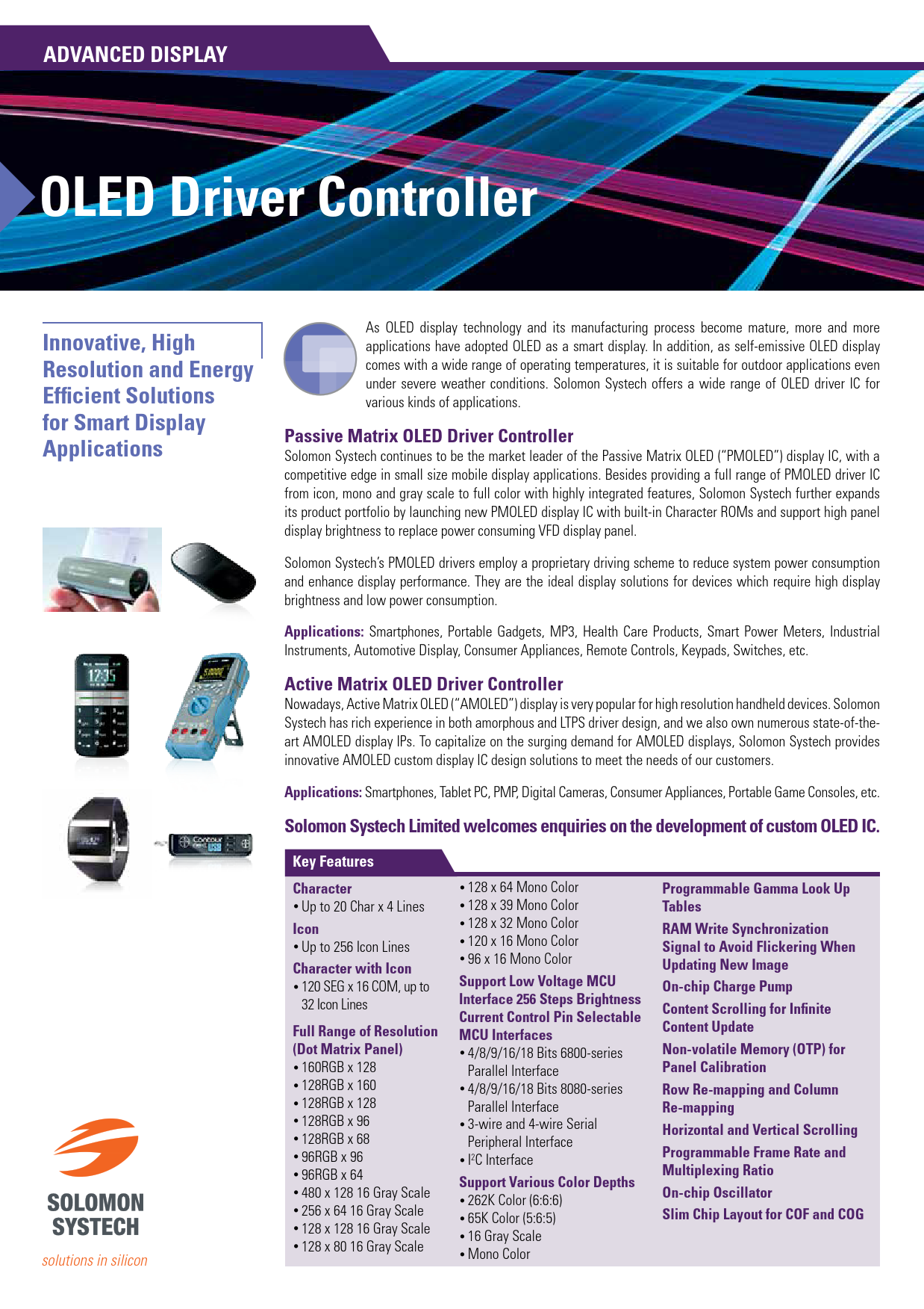 Datasheet SSD13XX Solomon Systech