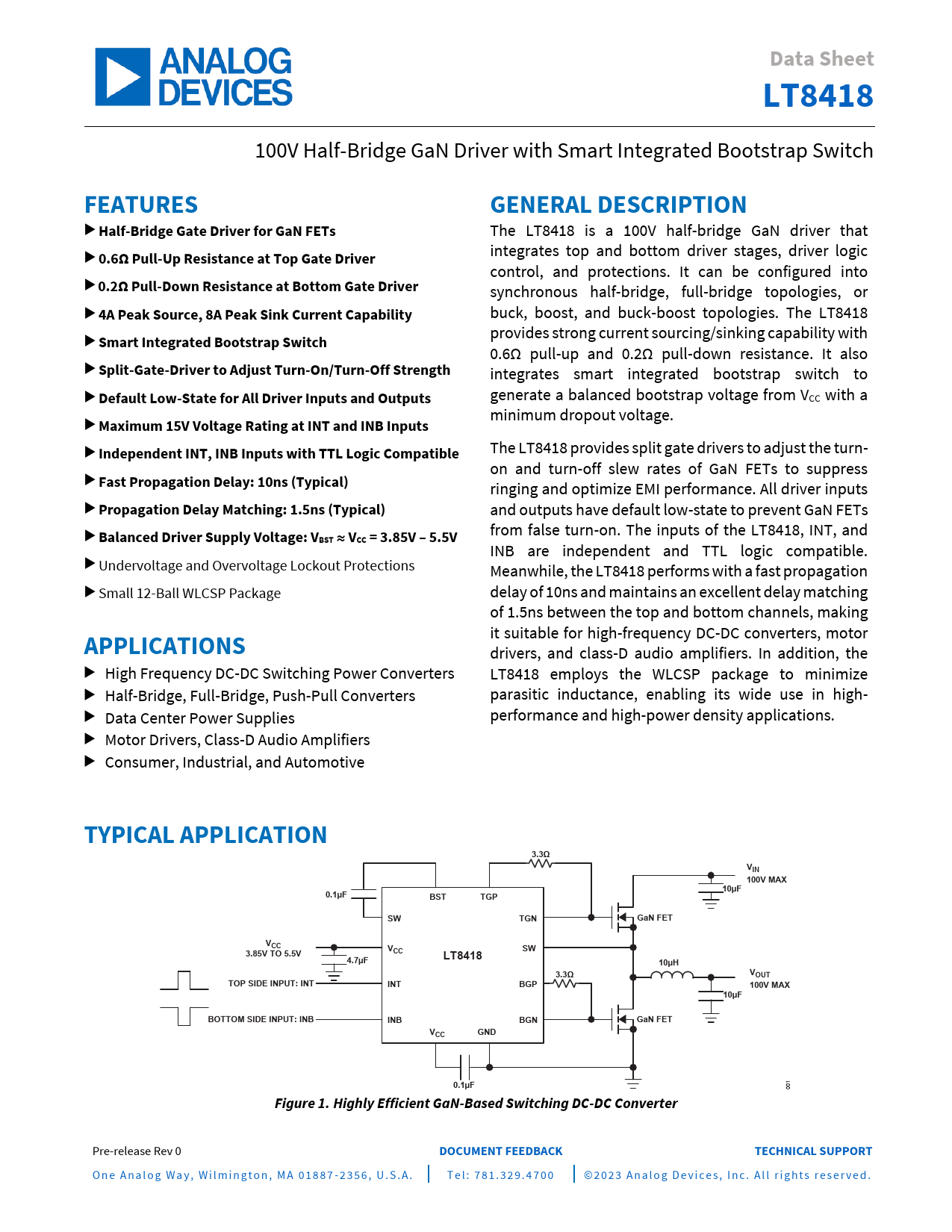 Datasheet LT8418 Analog Devices