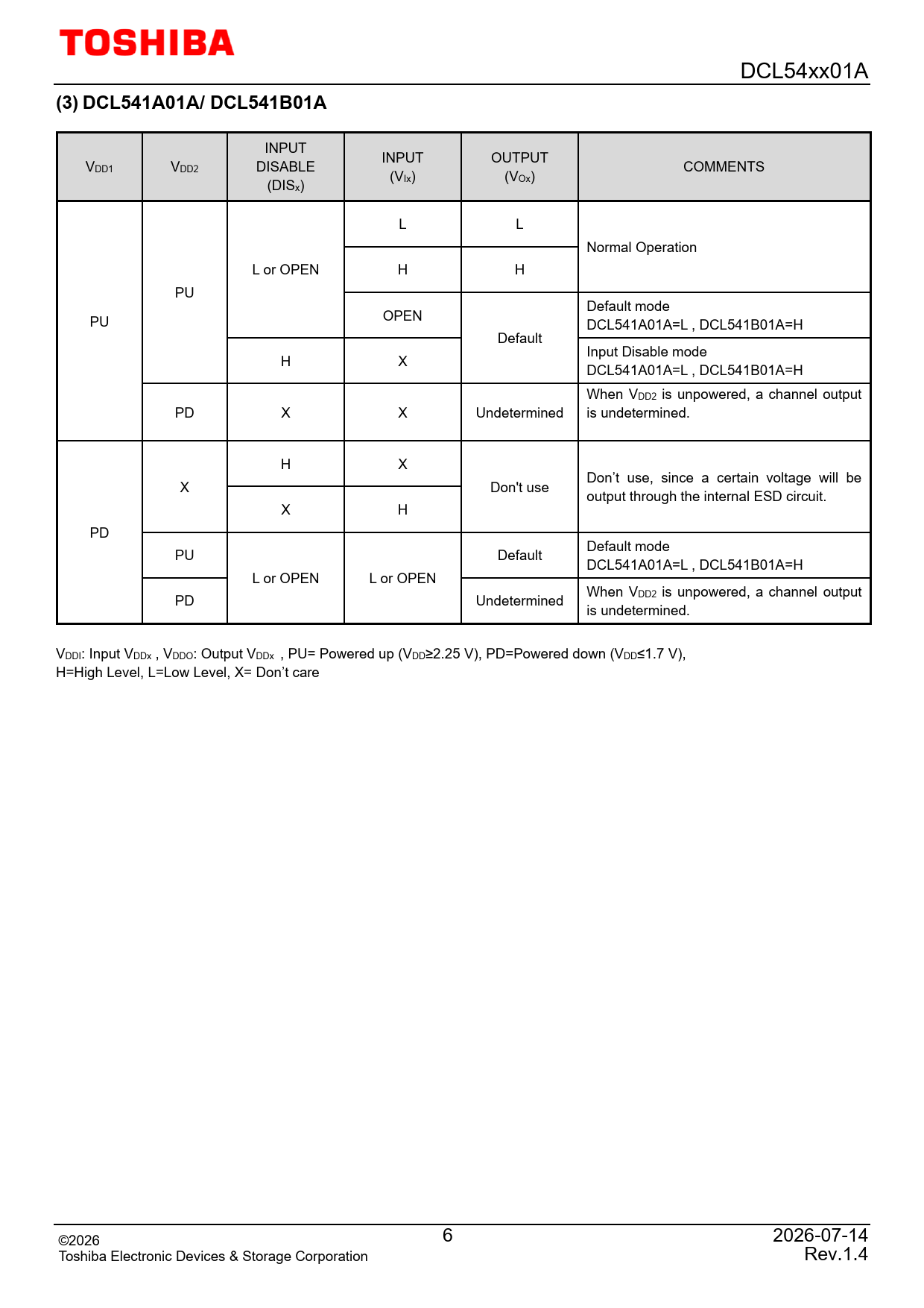 (3) DCL541A01A/ DCL541B01A