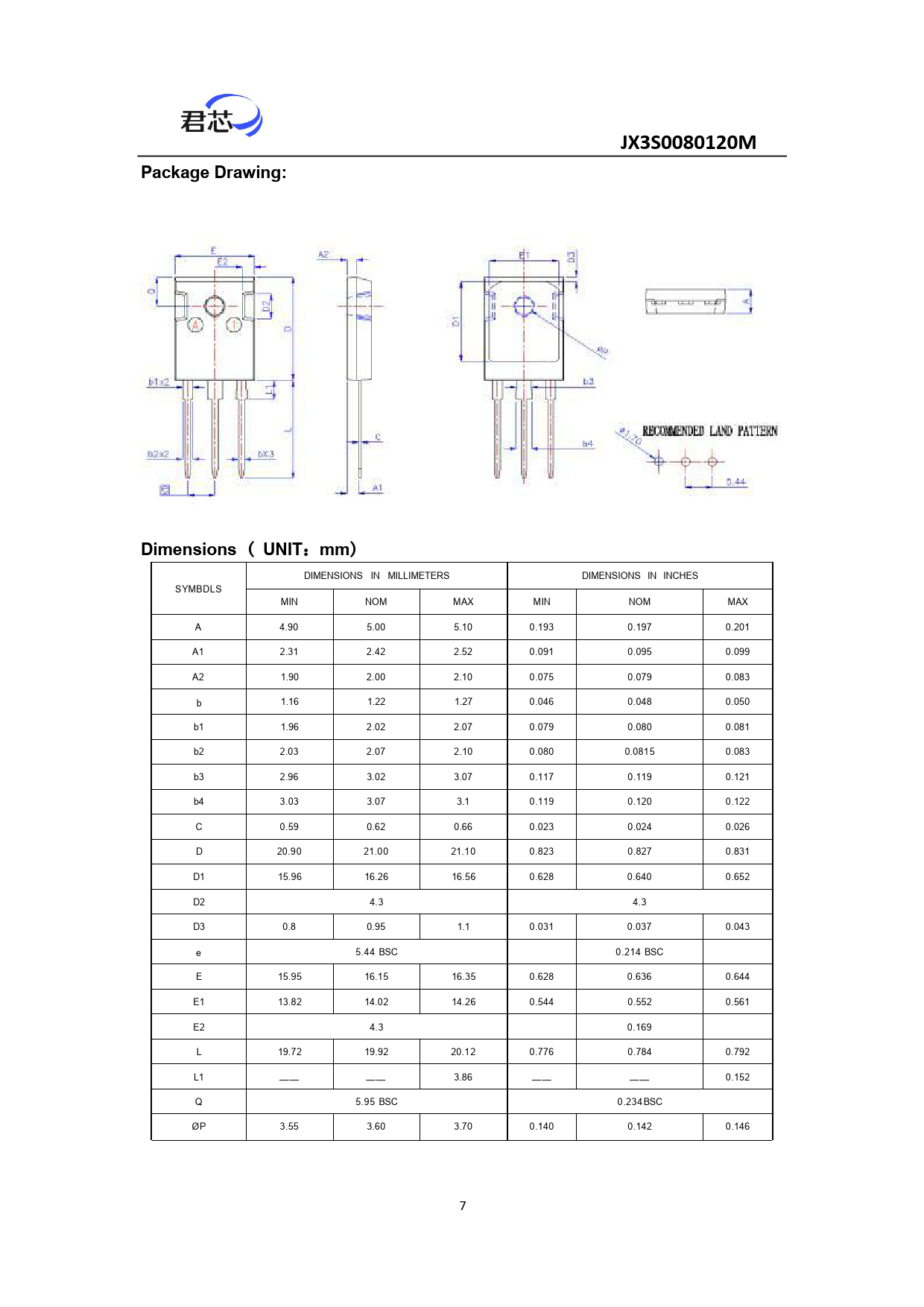 JX3S0080120M Package Drawing: Dimensions UNIT mm