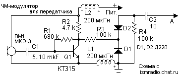 Схема 3 Частотный модулятор