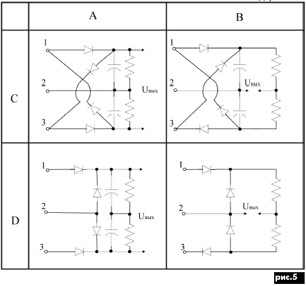 систематика семейства балансных 4 диодных схем, полученных методами комбинаторики