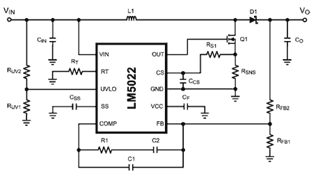 Схема включения LM5022