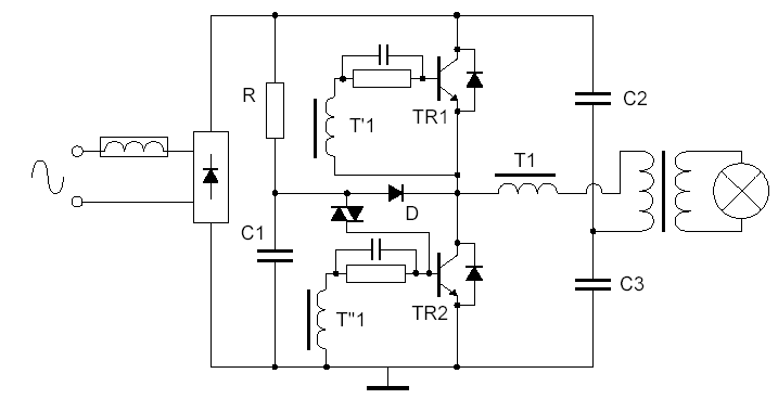 Figure 1. Electronic transformer for 12V Halogen Lamp