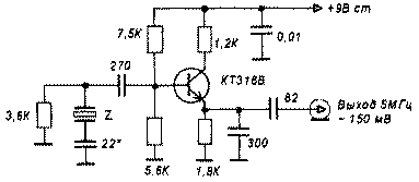 Высокостабильный кварцевый генератор 5 МГц из серии "Гиацинт"