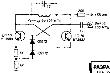Стабильный LC генератор до 100 МГц