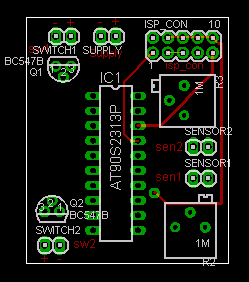 This is the board layout (made in EAGLE)