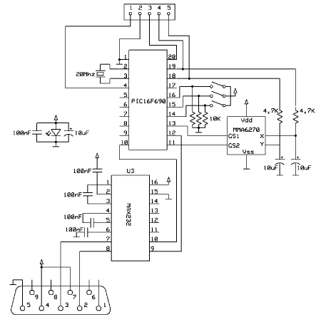 Schematics Accelerometer Based Mouse