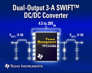 TI 2-х и 3-амперный преобразователи с двойными выходами