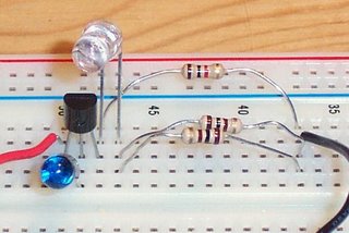 built the circuit by soldering the components