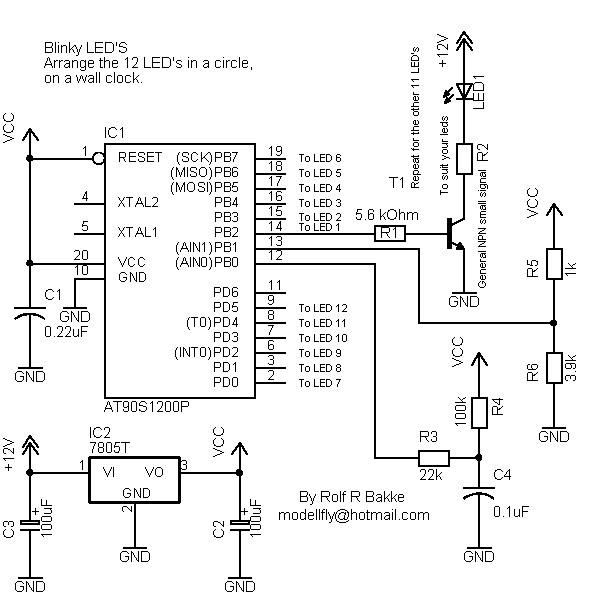 Cool LED flashing effects on a clock