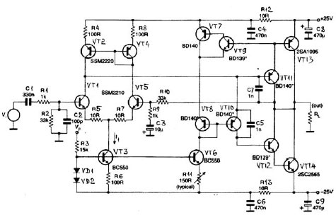 Транзистор VT5 заменен составным транзистором по схеме Шиклаи