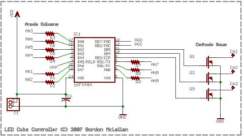 LED Cube schematics