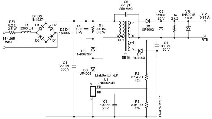 Lnk304gn даташит на русском схема включения