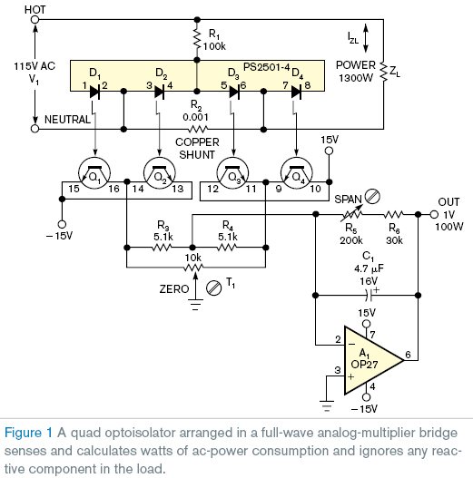 Optoisolators Compute Watts and Volt-Amperes