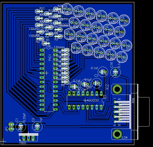The cool thing about this board is that it will allow you to build your own picture frame with up to 22 LED's.