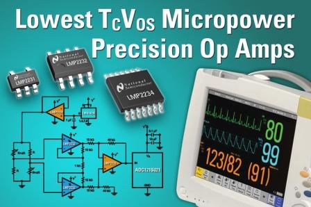 Компания NATIONAL SEMICONDUCTOR представляет высокоточный операционный усилитель LMP2234 