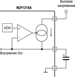 Динамическая система питания в NCP1216A