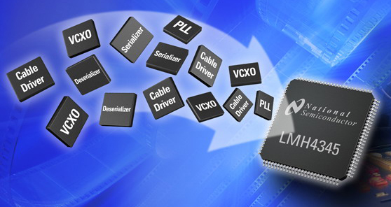 Компания National Semiconductor представляет высокоскоростной трансивер LMH4345.