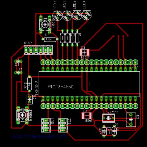 PCB 18F4550 experimentation board