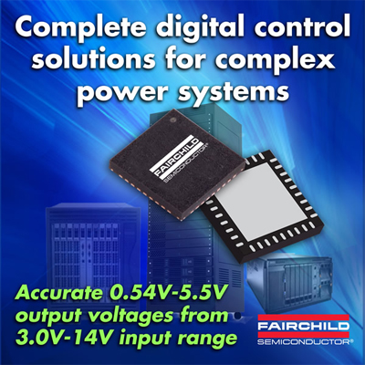 Компания Fairchild представляет линейку контроллеров питания Digital DC.