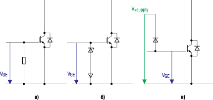 Способы ограничения напряжения на затворе 