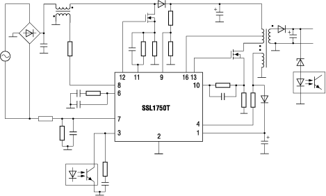 Типовая схема включения SSL1750Т 