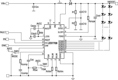 Схема включения драйверов LED770x