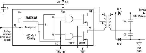 Структурная схема драйвера MAX845