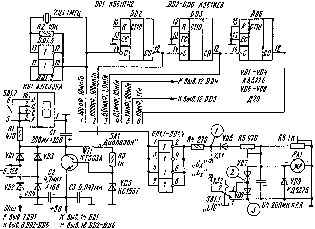 MG 328М многофункциональный тестер элементов,измеритель ёмкости и ESR конденсатора