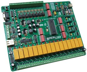 ME-PICPLC16B - отладочная плата с установленным микроконтроллером PIC18F4520