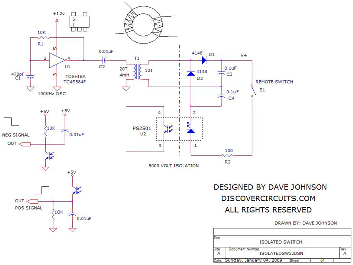 Circuit Isolated Remote Switch Schematic