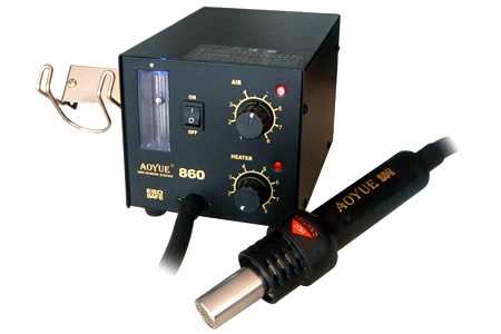 AOYUE 860 Недорогая компактная аналоговая паяльная станция для пайки горячим воздухом
