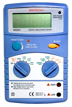 Тестер сопротивления изоляции Mastech MS5201