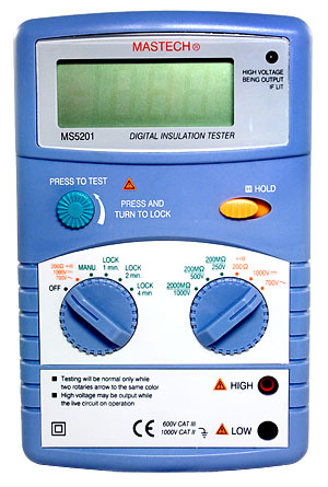 Тестер сопротивления изоляции Mastech MS5201