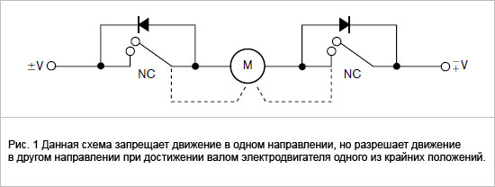 Переключение вращения электродвигателя схема