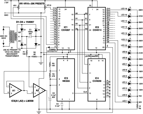 Digital Mains Voltage Indicator