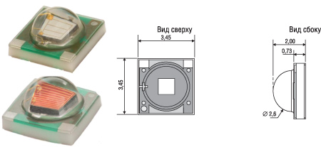 Внешний вид и конструкция светодиодов XP-E