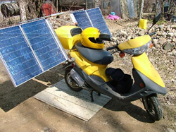 Мотоцикл на солнечных батареях